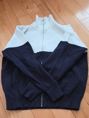 Sandro Oversized Zip Up Sweater